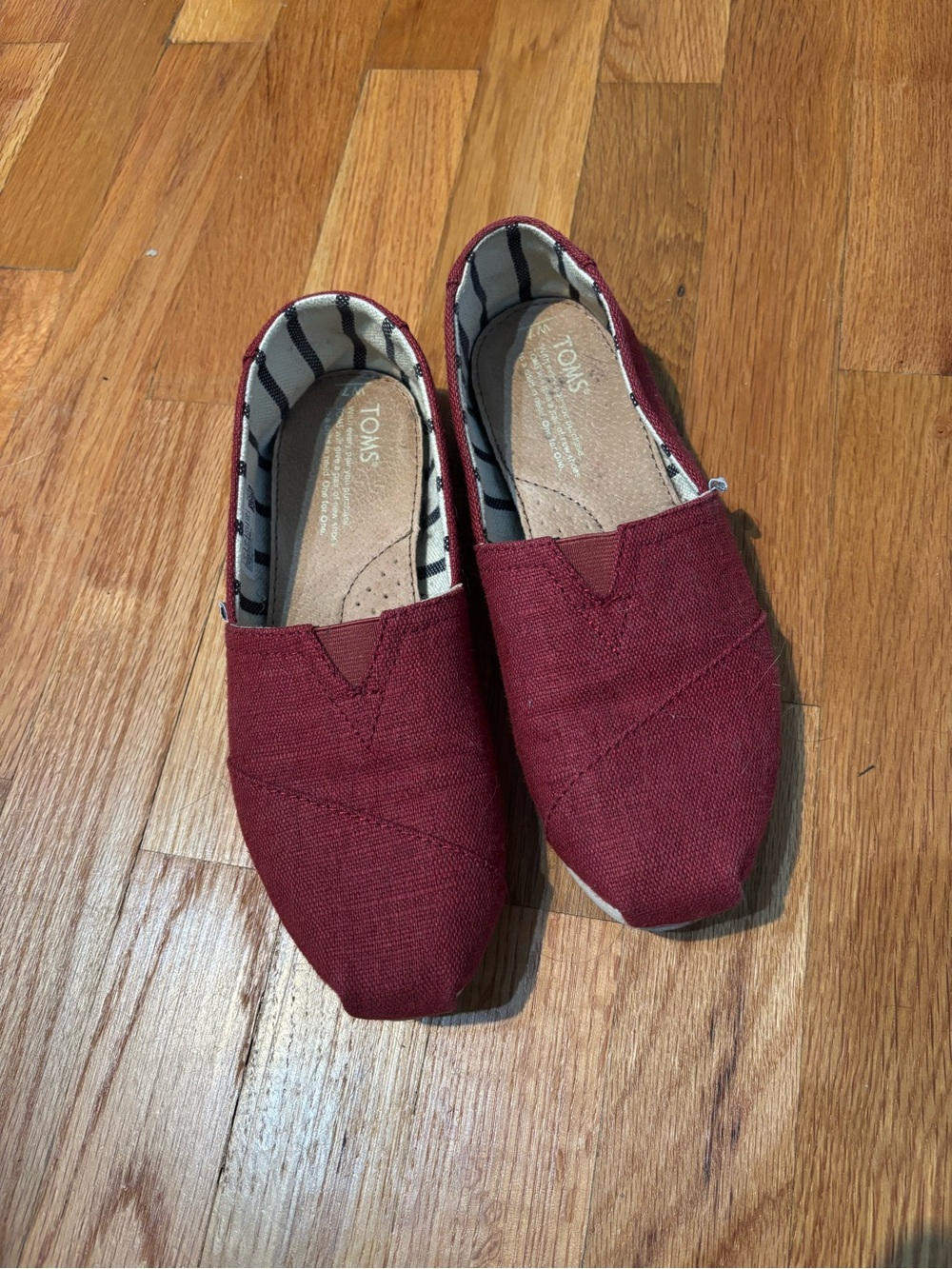 TOMS Slip-On Canvas Shoes - Wine